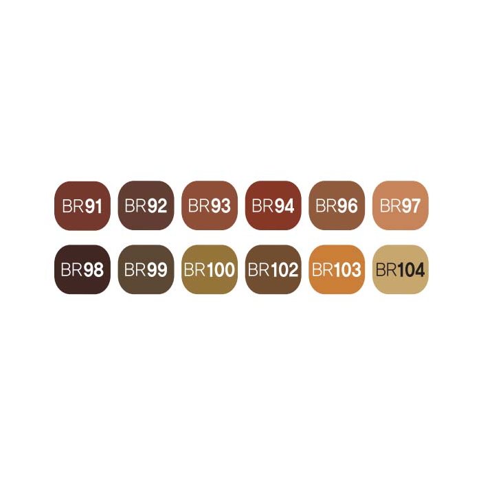 SHINHAN Touch Twin Marker Set 12s Wood Colors