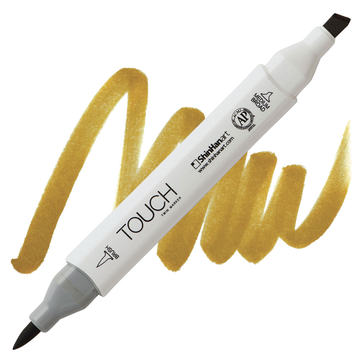SHINHAN Touch Twin Brush Marker BR101 Yellow Ochre