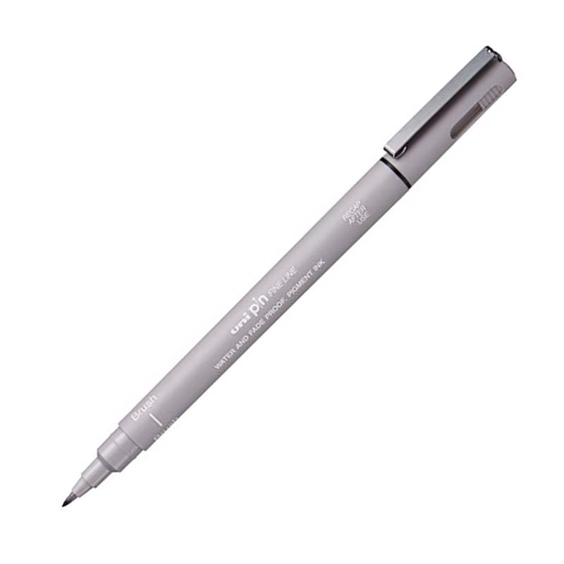 UNI pin Fine Line Brush Light Grey