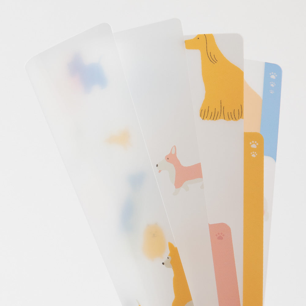 MIDORI 3-Pockets Clear Folder A5 Dogs
