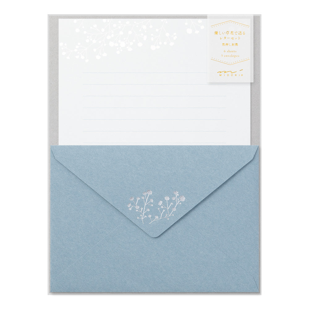 MIDORI Letter Set 508 Foil-Stamped Envelopes Gypso