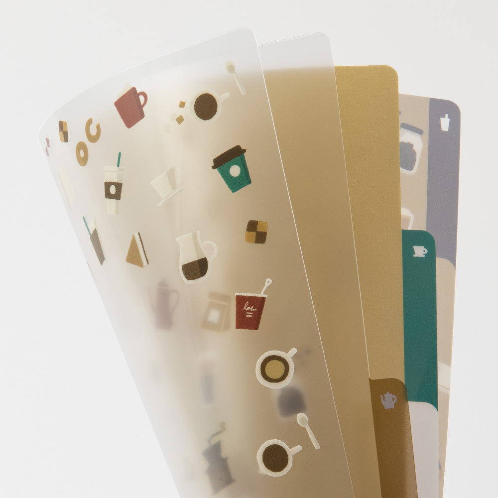 MIDORI 3-Pockets Clear Folder A5 Coffee