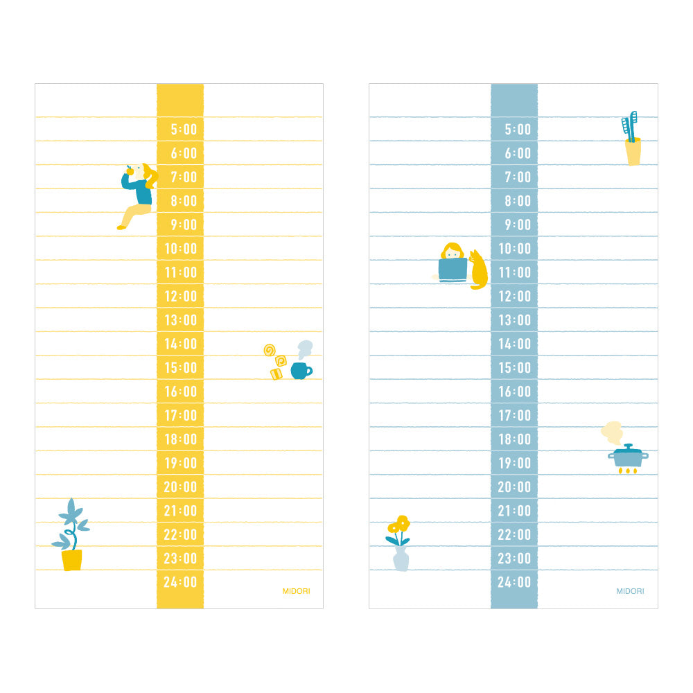 MIDORI Stand Memo Pad Vertical Type Schedule