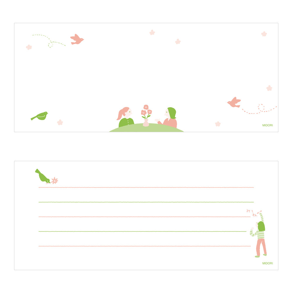 MIDORI Stand Memo Pad Horizontal Type Message