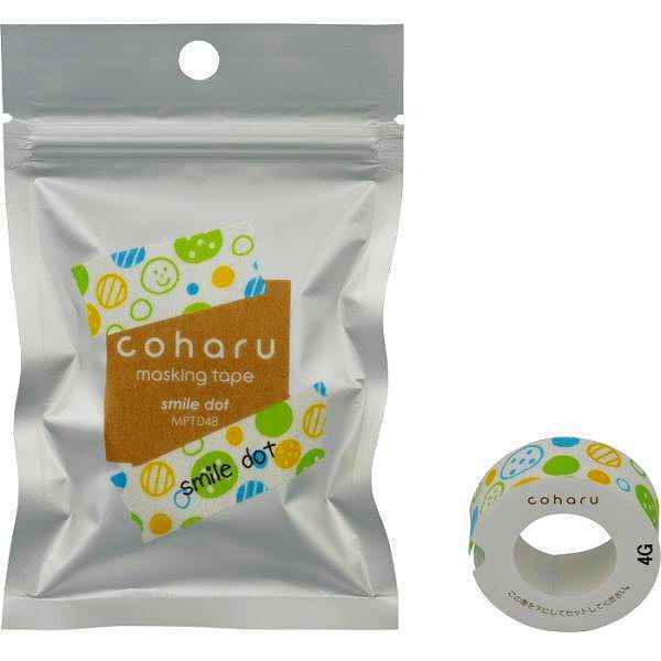 KING JIM Coharu Masking Tape 15mm-Smile Dot Default Title