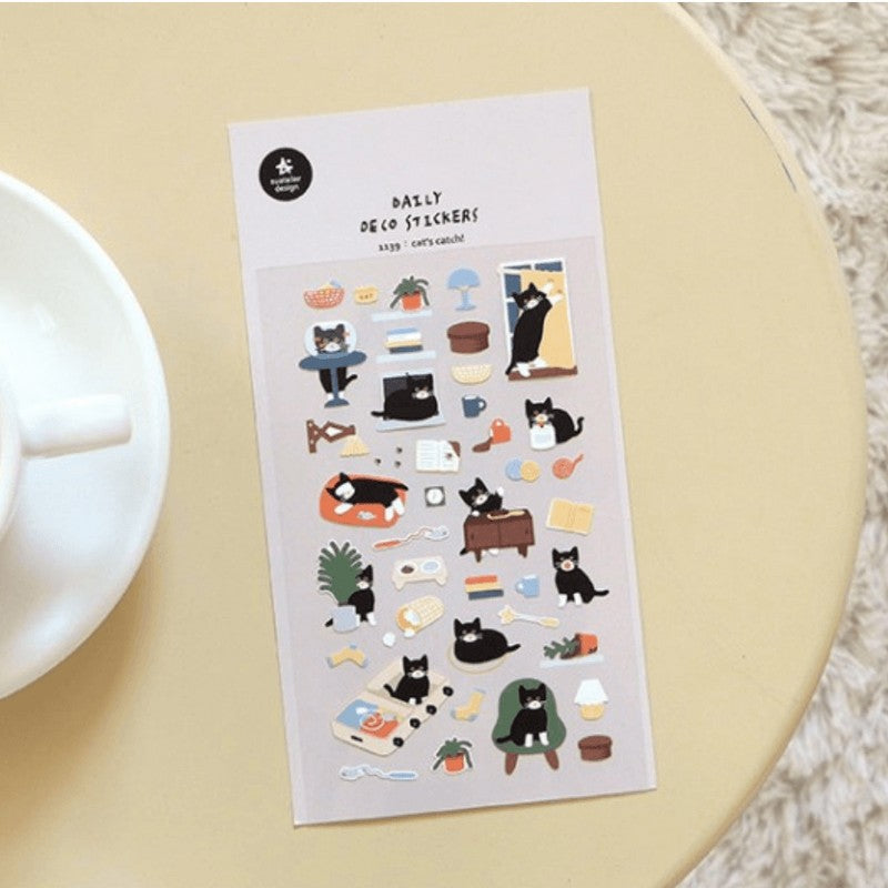 SUATELIER Stickers No.1139 Cat's Catch!