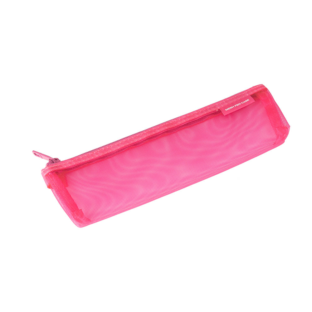 MIDORI Mesh Mini Pen Pouch Pink