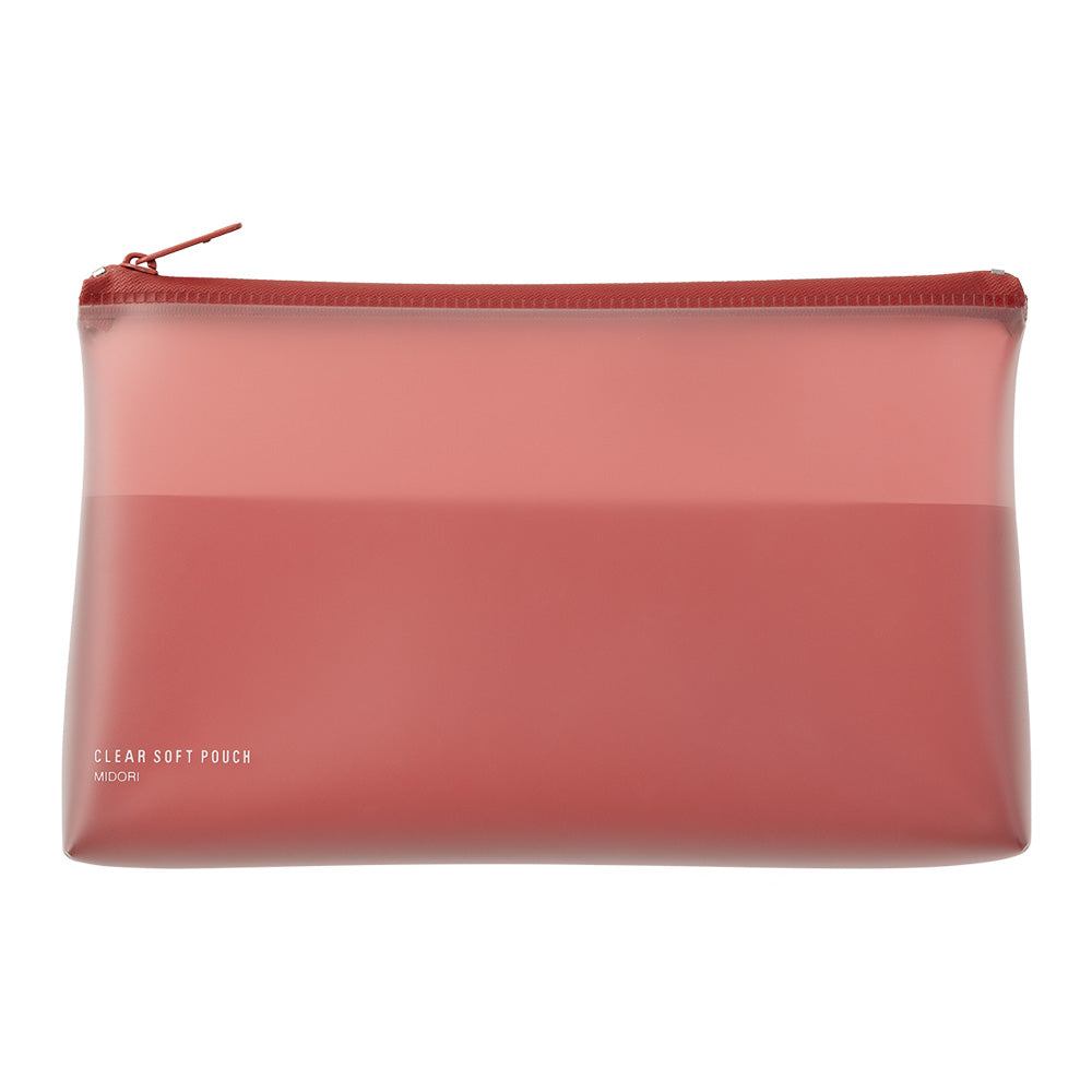 MIDORI Clear Soft Pouch Red