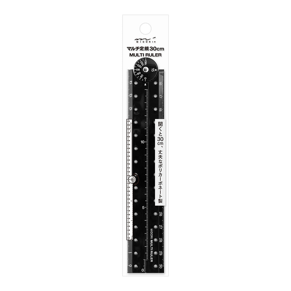 MIDORI Multi Ruler 30cm Black