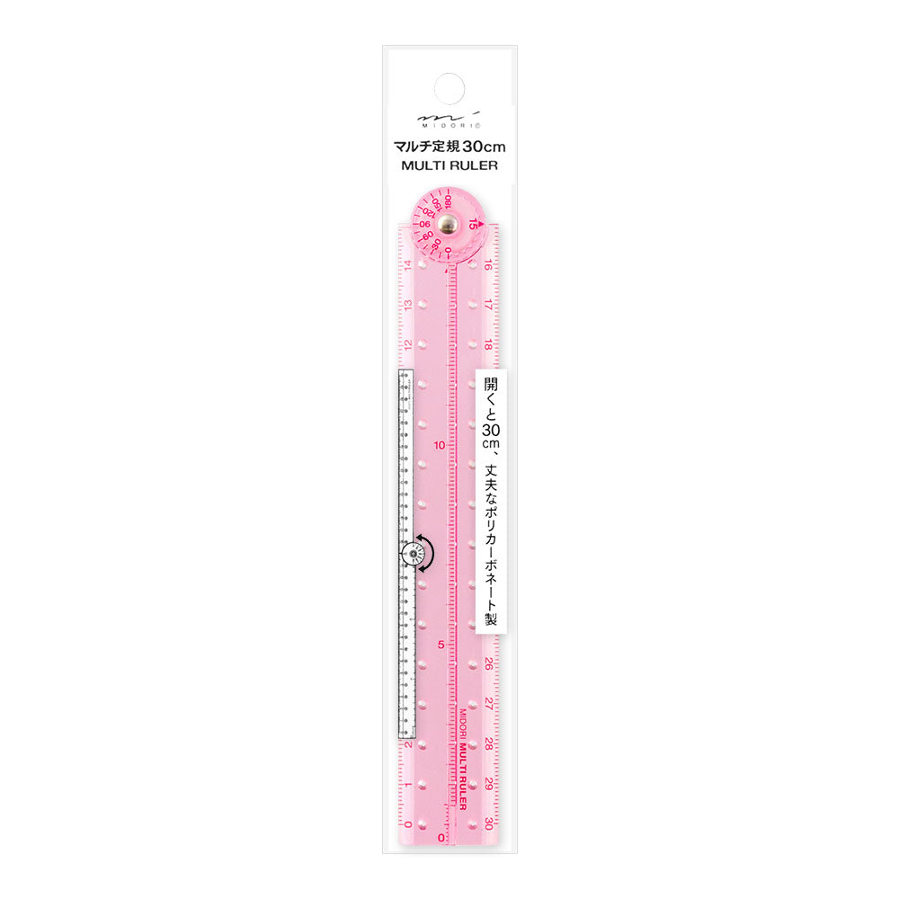 MIDORI Multi Ruler 30cm Pink