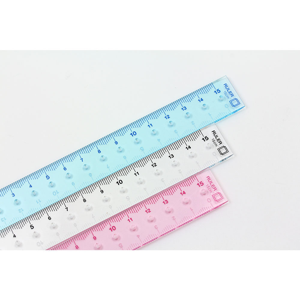 MIDORI CL Ruler 15cm Blue
