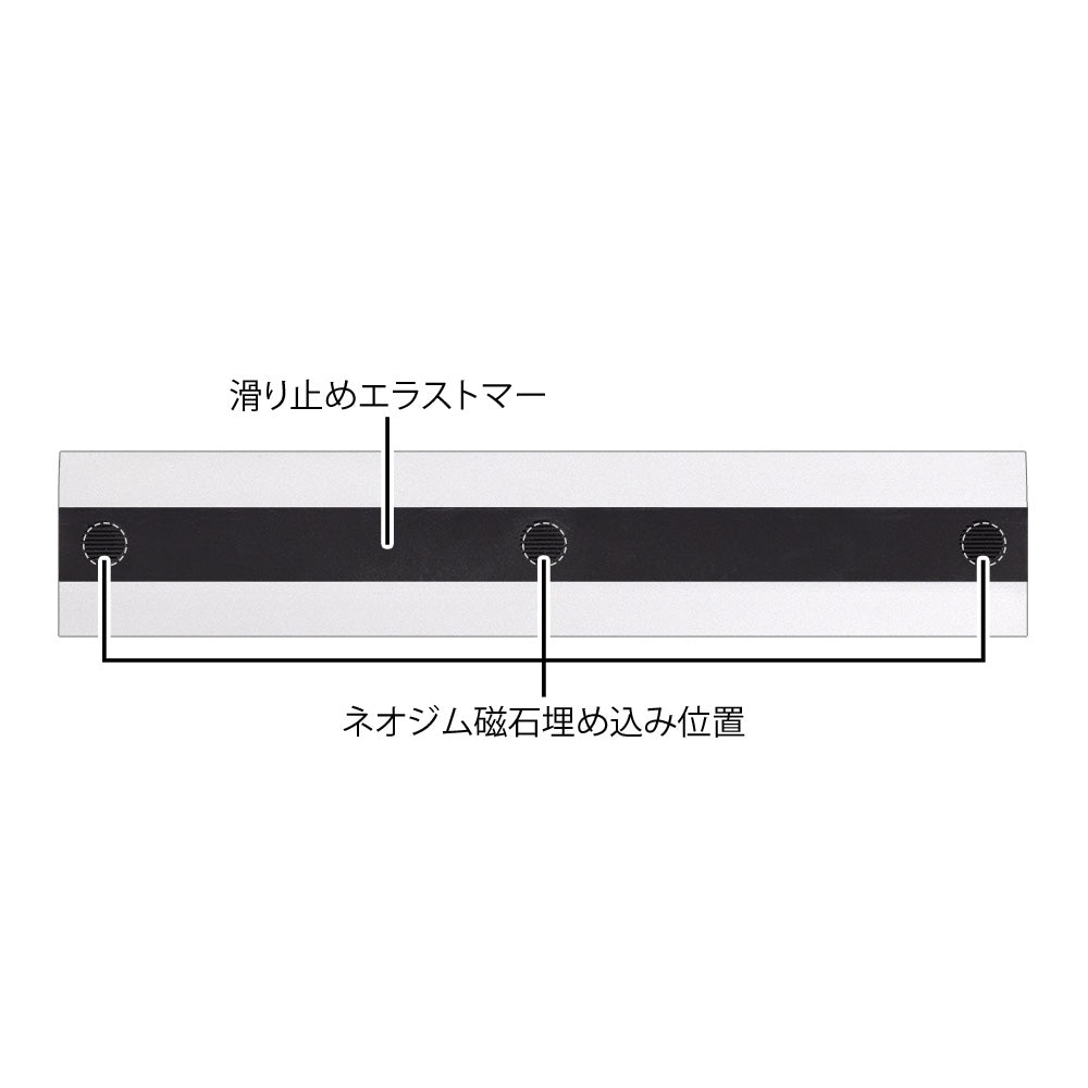 MIDORI Aluminium Ruler 15cm Non-Slip Silver