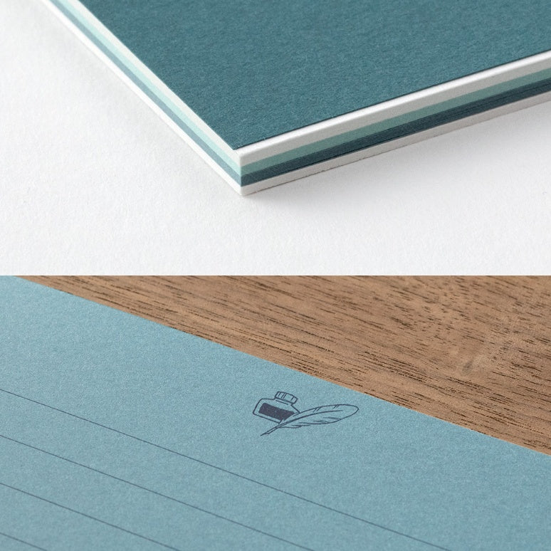 MIDORI Giving A Color Message Letter Pad Blue