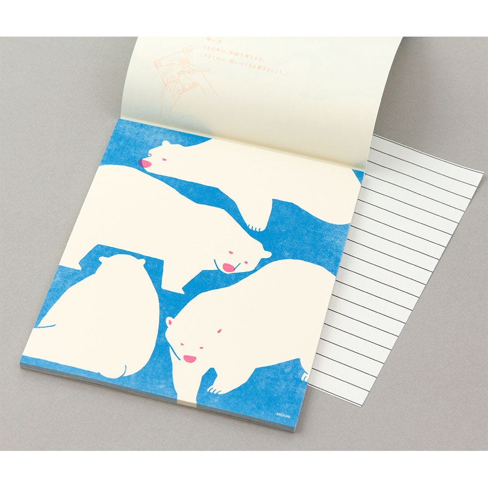 MIDORI Letter Pad White Bear