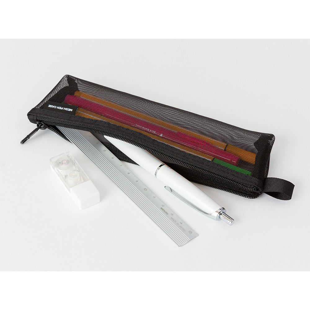 MIDORI Mesh Mini Pen Pouch Black