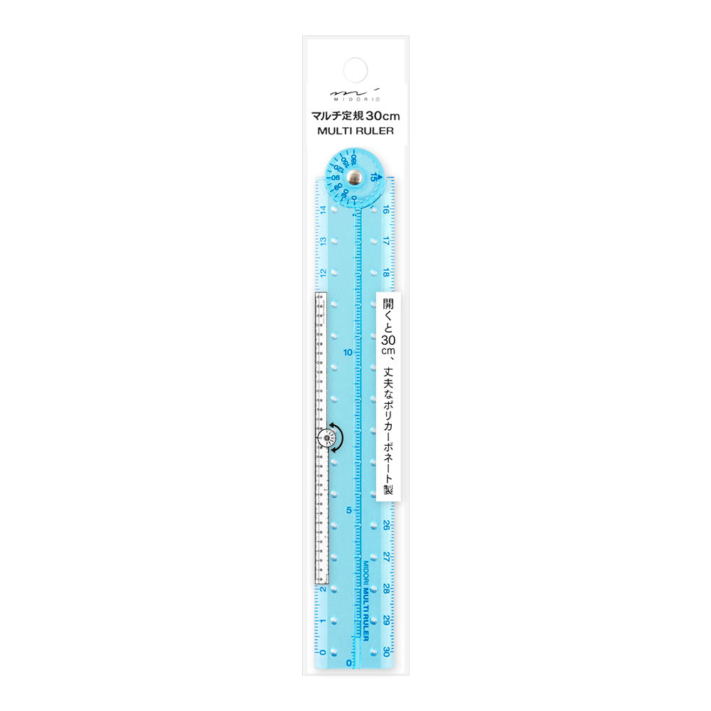 MIDORI Multi Ruler 30cm Blue
