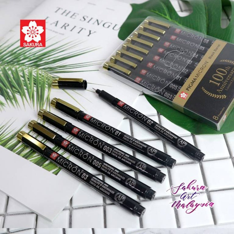 SAKURA Pigma Micron 100th Anniversary LE 8pc Set