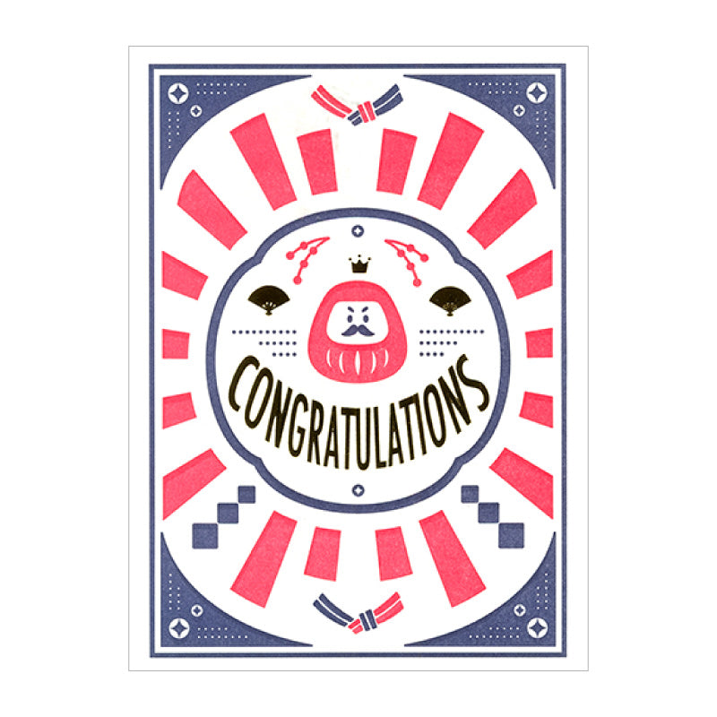 TEGAMI Letterpress Card Congratulations Daruma Default Title