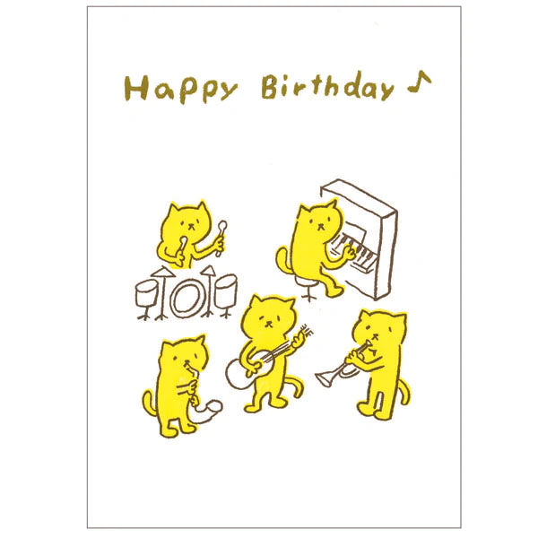 TEGAMI Letterpress Card Birthday Jazz Band
