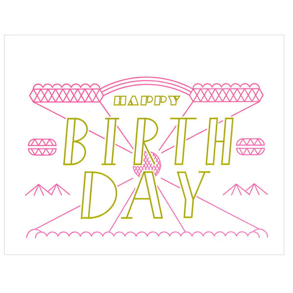 TEGAMI Letterpress Card Birthday Sun