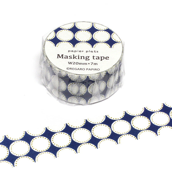 PAPIER PLATZ x Regaro Papiro 37-686 Dot Blue 20mm