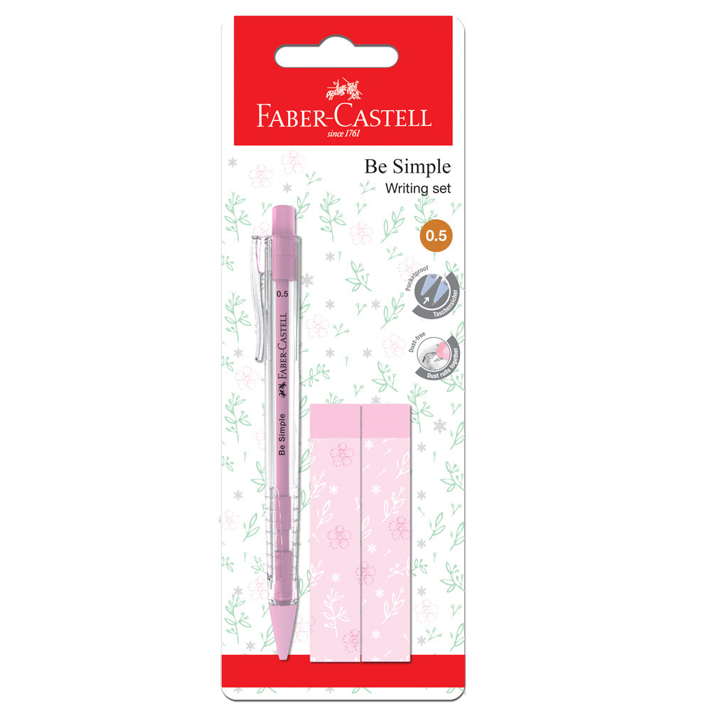 FABER-CASTELL Be Simple 134215 Writing Set 0.5mm Pastel Pink Default Title