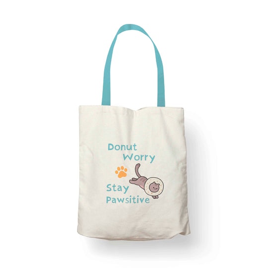 LOKAMADE Tote Bag TT23:Donut Worry Stay Pawsitive Default Title
