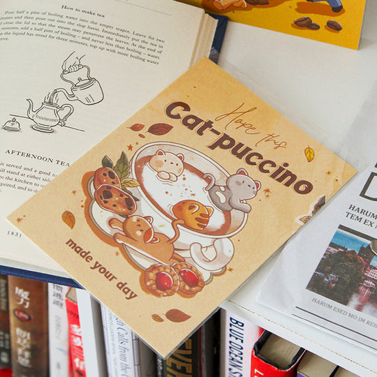 LOKAMADE Postcard MSP113:Catpuccino Made Your Day Default Title