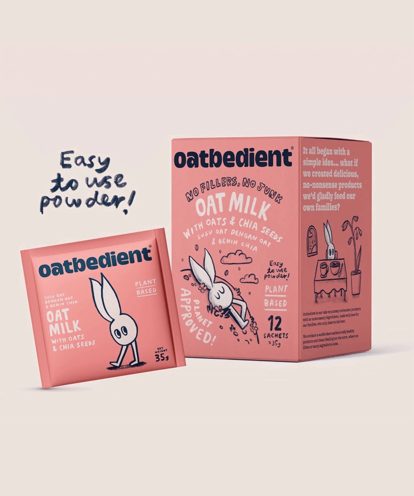 OATBEDIENT Oat Milk with Oats & Chia Seeds 12x35g