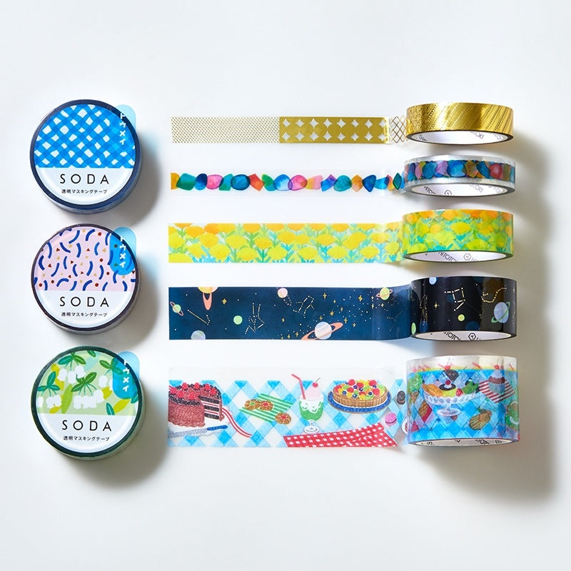 KING JIM SODA Trans. Masking Tape 10mm Drop Default Title