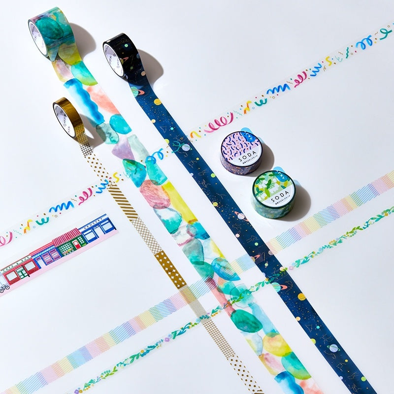 KING JIM SODA Trans. Masking Tape 10mm Mix Default Title