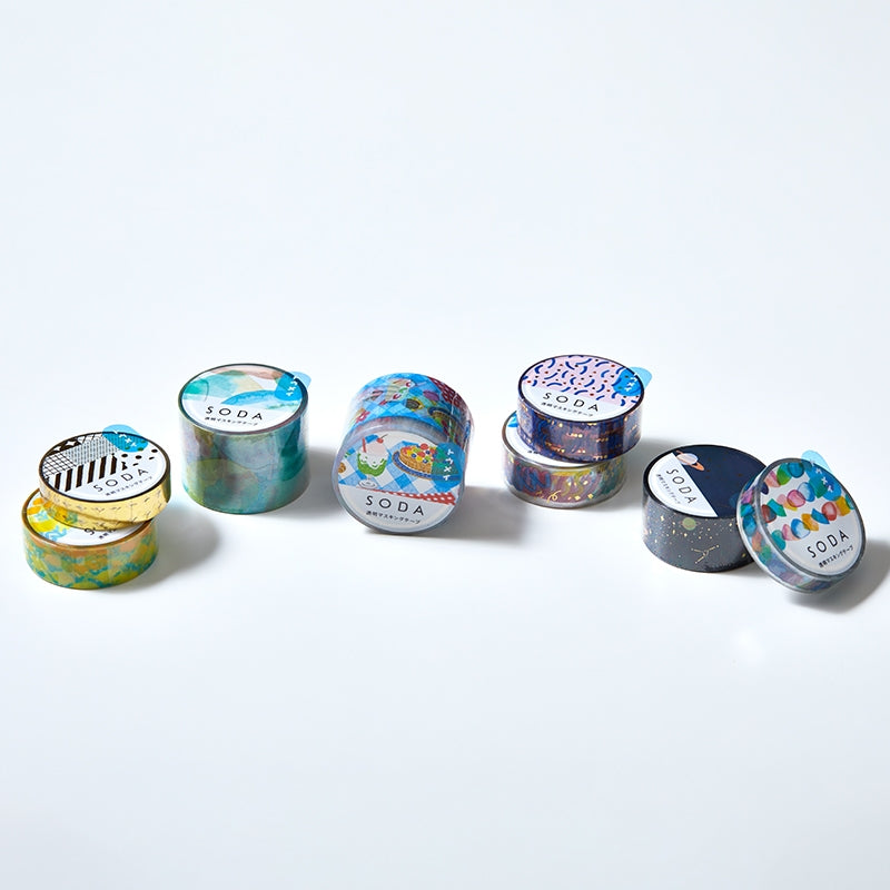 KING JIM SODA Trans. Masking Tape 10mm Mix Default Title