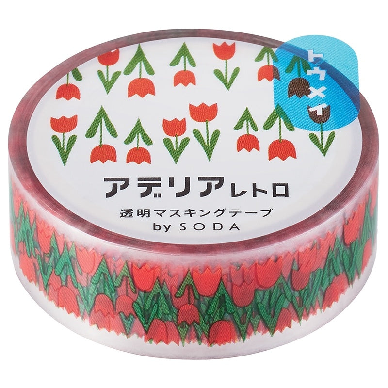 KING JIM SODA Trans. Masking Tape 15mm Tulips Default Title
