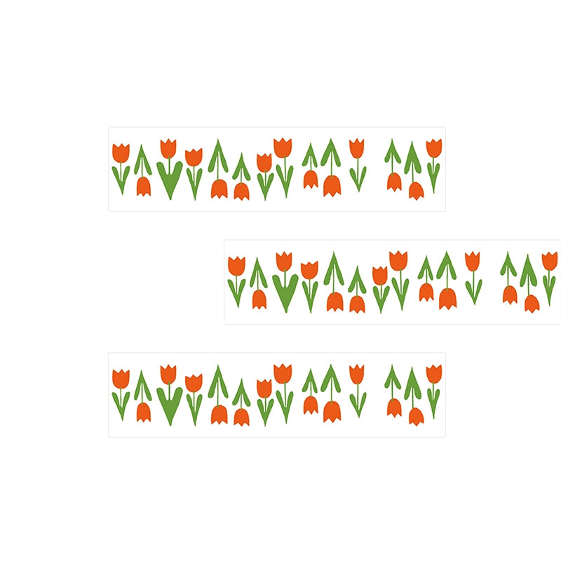 KING JIM SODA Trans. Masking Tape 15mm Tulips Default Title