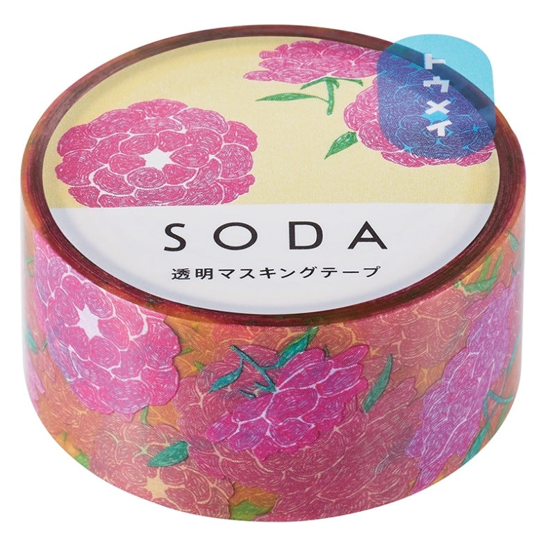 KING JIM SODA Trans. Masking Tape 20mm Flower Default Title