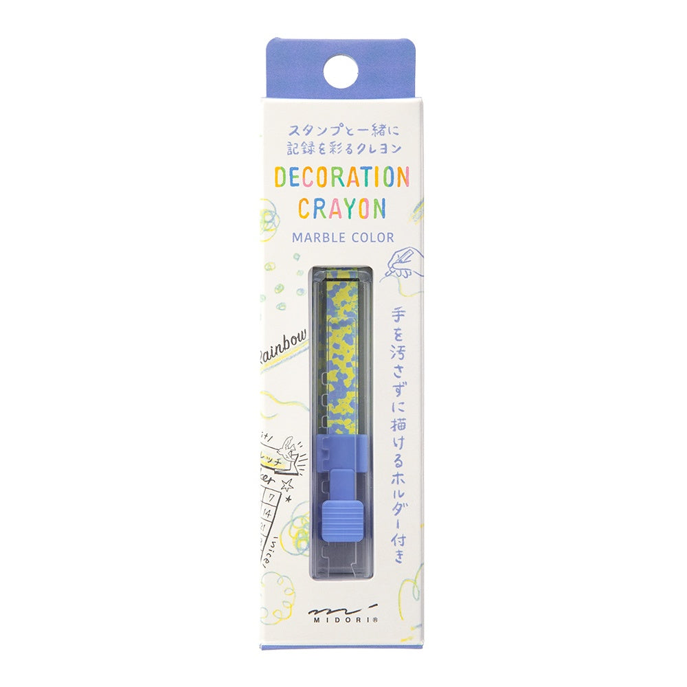 MIDORI Decoration Crayon Yellow-Green/Purple