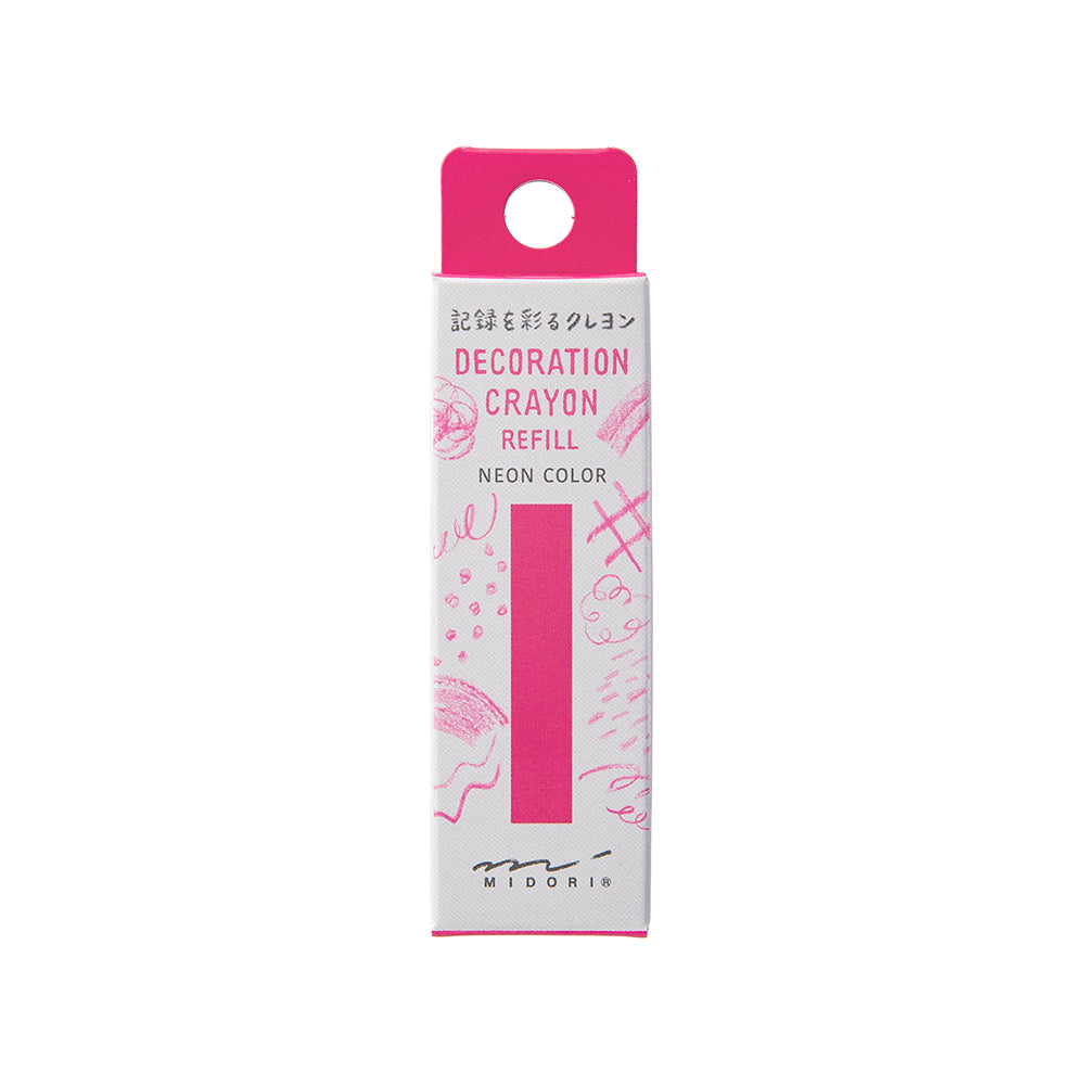 MIDORI Decoration Crayon Refill Pink