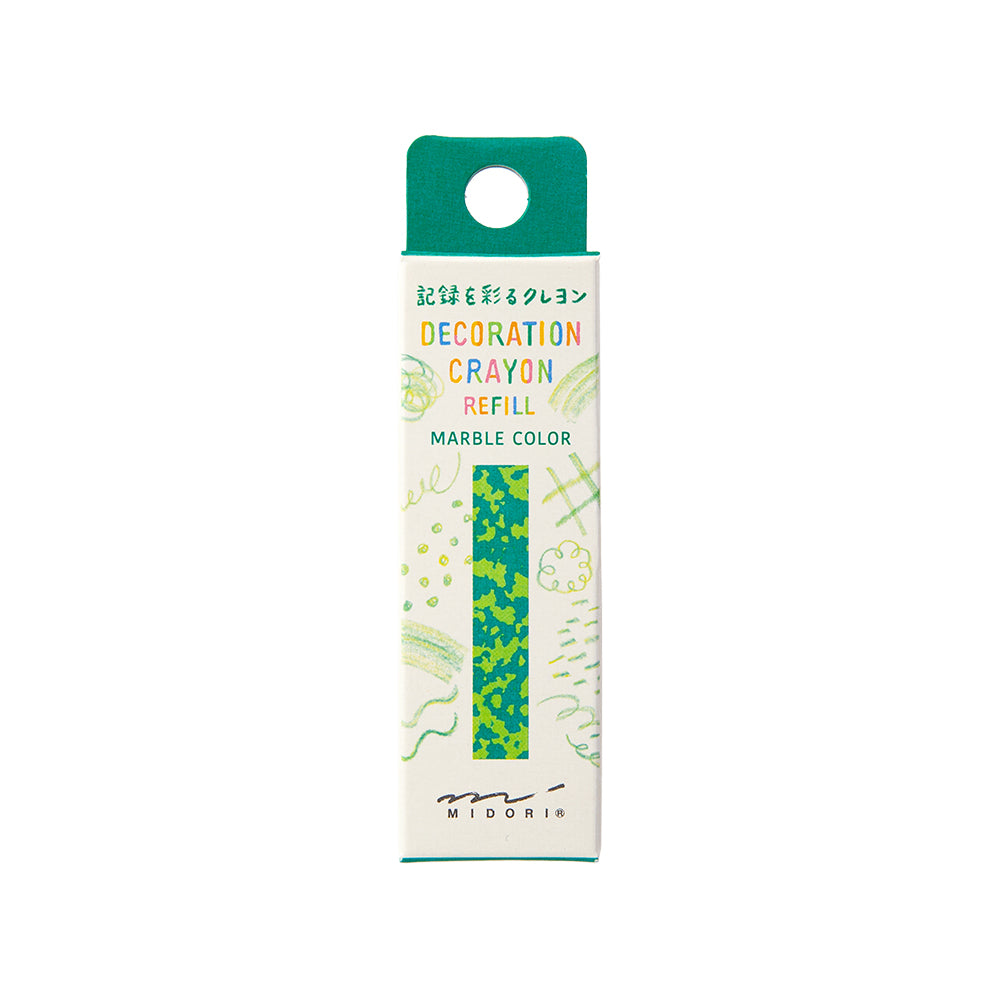 MIDORI Decoration Crayon Refill Yellow-Green/Green
