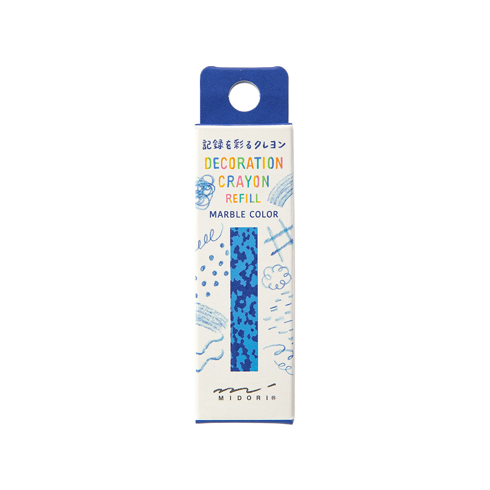 MIDORI Decoration Crayon Refill Light Blue/Blue