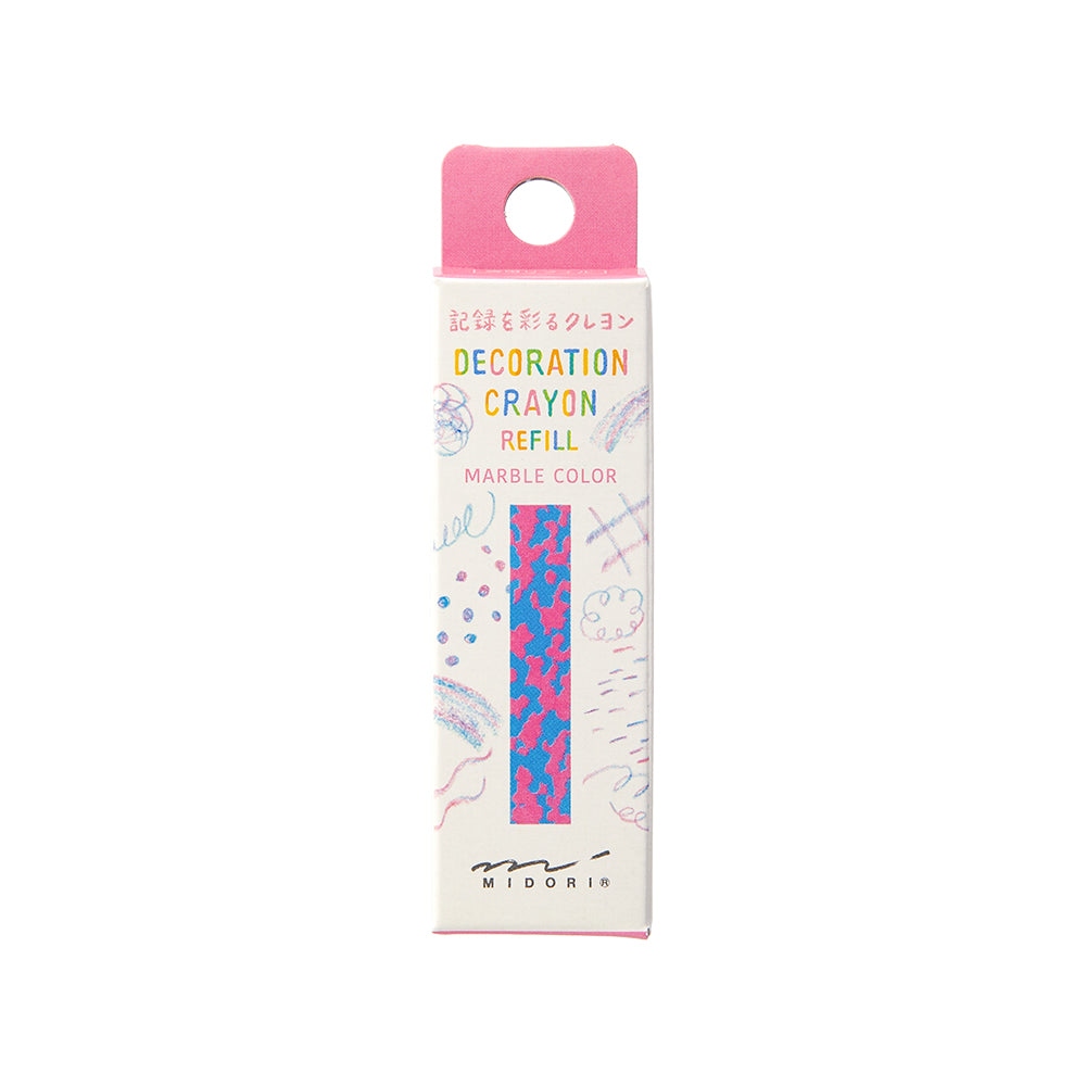 MIDORI Decoration Crayon Refill Pink/Light Blue