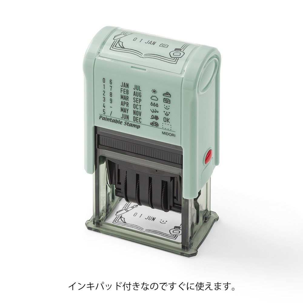 MIDORI Paintable Rotating Date Stamp Stationery