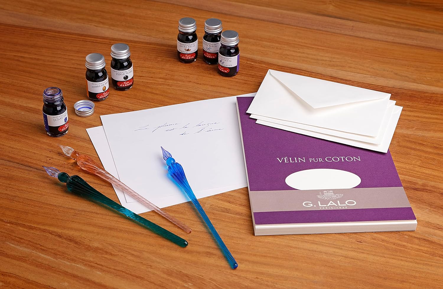 JACQUES HERBIN Traditional Wooden Set-6 Inks