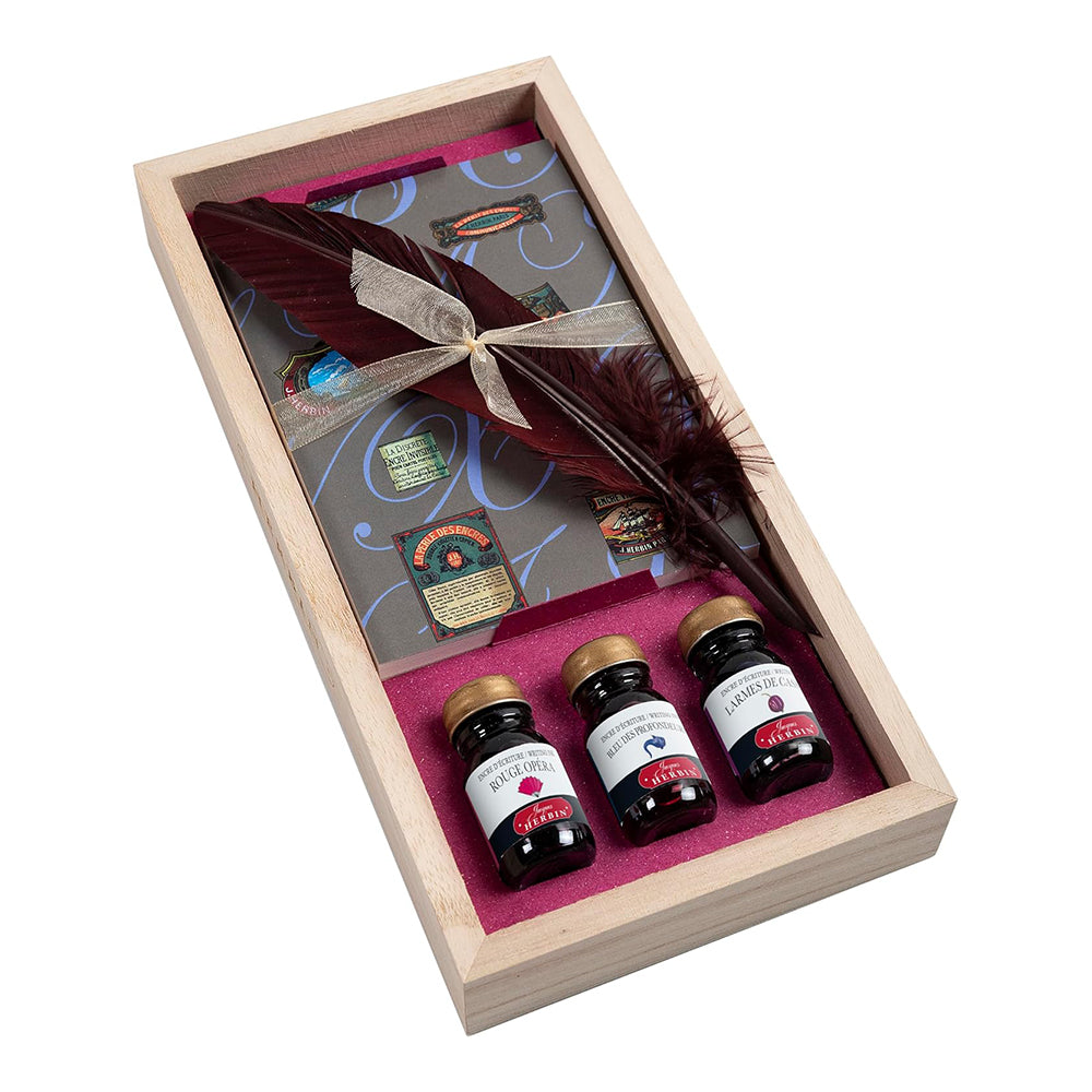JACQUES HERBIN Traditional Wooden Set-Essays To Nib Hold