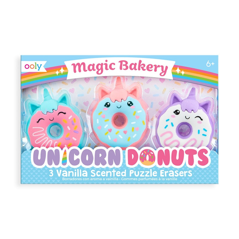 OOLY Magic Bakery Unicorn Donuts Scented Erasersx3 1227910
