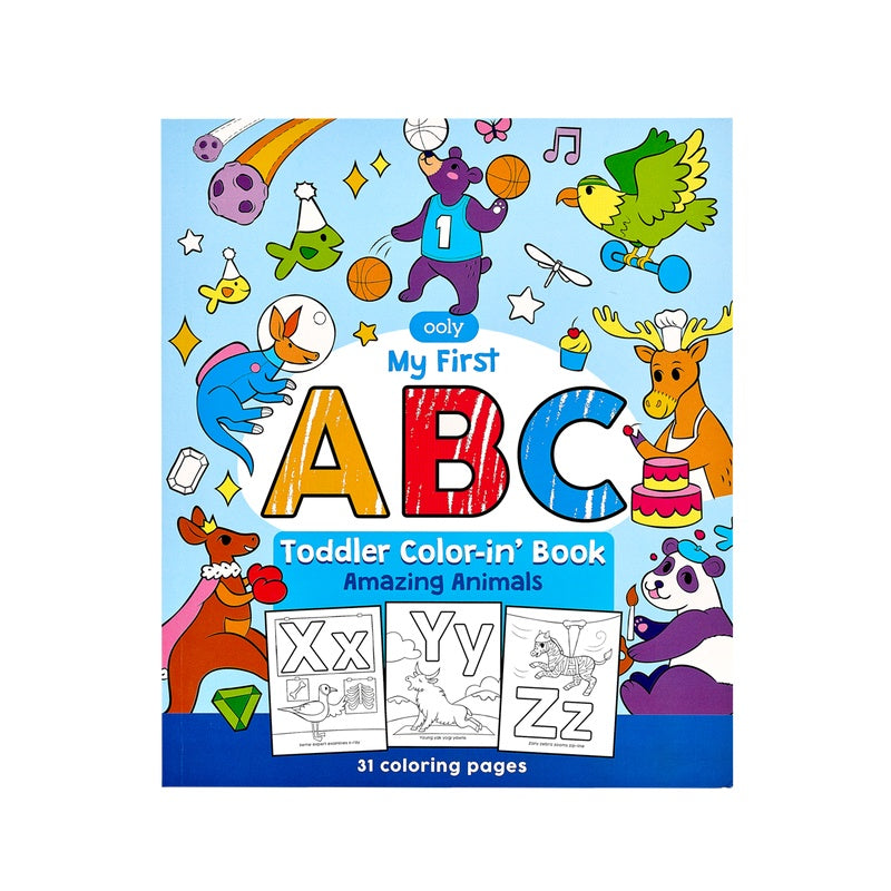 OOLY Toddler Colouring Book-ABC Amazing Animals 1227914