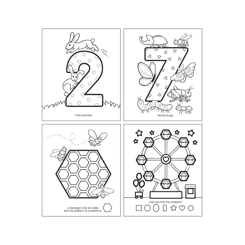 OOLY Toddler Colouring Book-123 Shapes & Numbers 1227915
