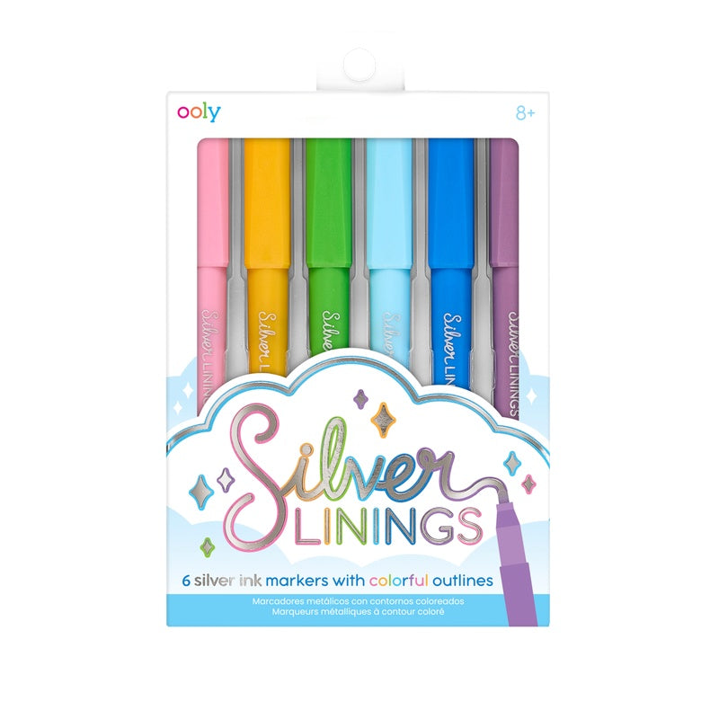 OOLY Silver Linings Outline Markers 6s 1227923