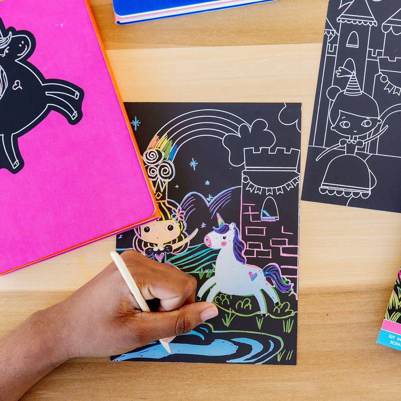 OOLY Scratch & Scribble Art Kit-Princess Garden 1227930