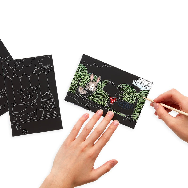 OOLY Mini Scratch & Scribble Art Kit-Playful Pups 1227936