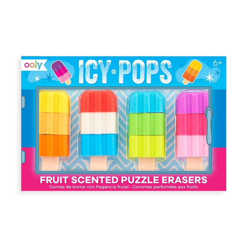 OOLY Icy Pops Scented Puzzle Erasers 4s 1227946